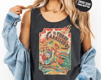 Vintage Disney The Three Caballeros Comfort Colors Tank Top Retro Classic Donald Duck Jose Carioca Panchito Pistoles Shirt Disney Trip Shirt