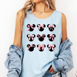Minnie Disney Tank Top Mickey Mouse Disney Coquette Minnie Bowtie Family Tank Top Disney Vintage Disney Minnie Tank Top Disney Holiday
