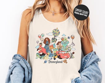 Retro Disneyland Jersey Tank Top Comfort Colors Magical Kingdom Shirt Disney Family Vacation Disney Trip Disney Matching Family Tee