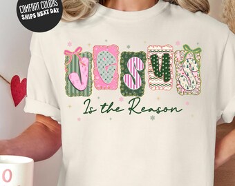 Jesus is the Reason Shirt Comfort Colors Christian Shirt Merry Christmas Jesus Quotes Religious Christian Christmas Faith Shirt
