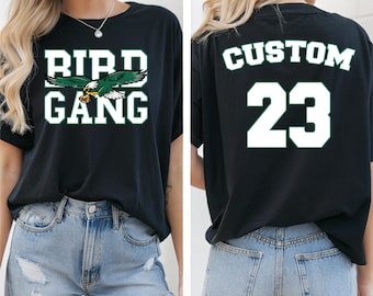 Custom Bird Gang Shirt Football Bird Gang Shirt Philly Football Apparel Game Day Shirt Philadelphia Fan Gear Personalized Football Fan Gifts