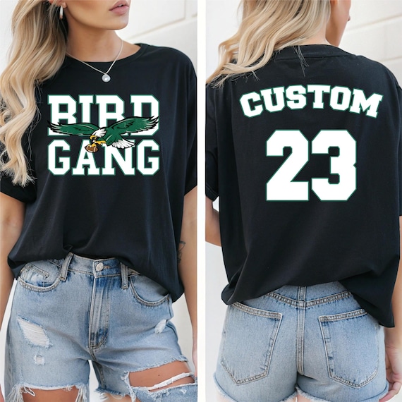 Custom Bird Gang Shirt Football Bird Gang Shirt Philly Football Apparel Game Day Shirt Philadelphia Fan Gear Personalized Football Fan Gifts