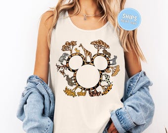 Retro Disney Safari Jersey Tank Top Disneyland Summer Safari Comfort Colors Shirt Disney Sleeveless Tops Disneyland Family Trip