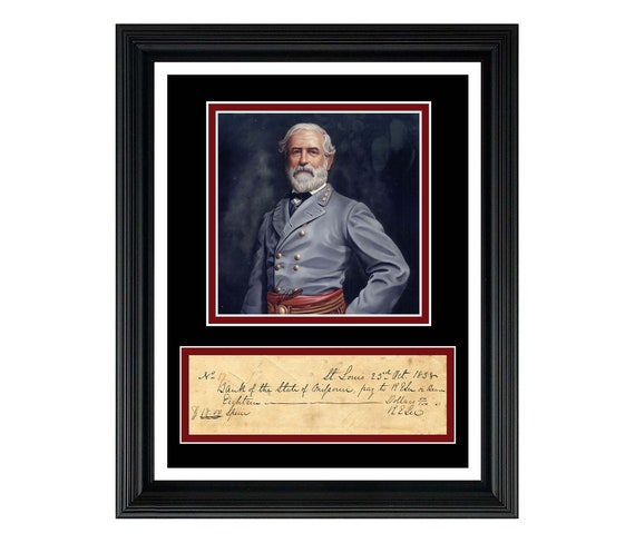 Robert E. Lee SIGNED BANK CHECK Replica Display beautifully - Etsy Ireland