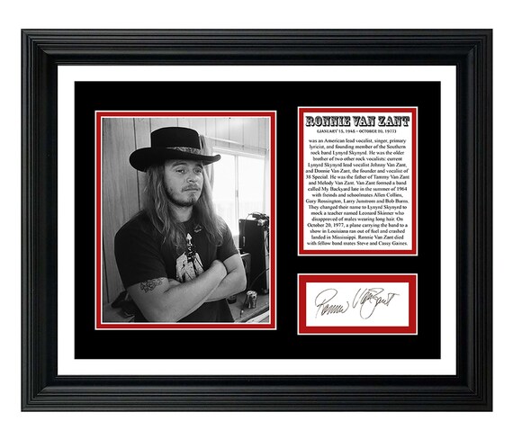 Ronnie Van Zant SIGNED AUTO CUT Replica 