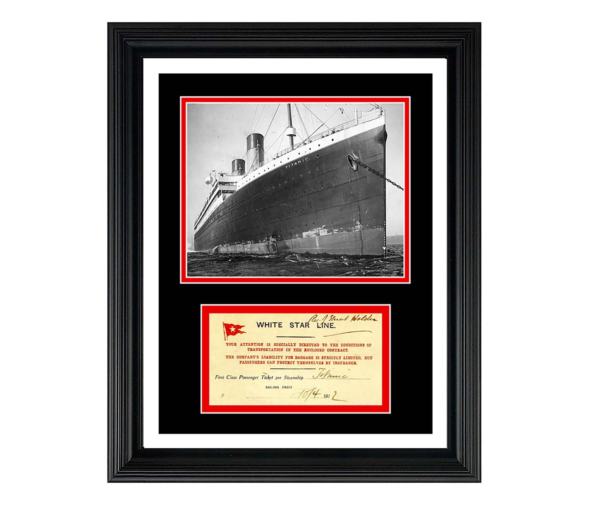 1912 TITANIC First Class Ticket Replica Display Beautifully Etsy