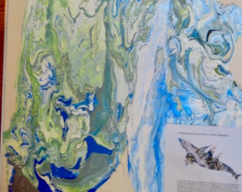 Original Mixed Media Art--Orca