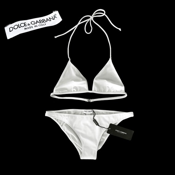 Dolce & Gabbana White Logo Bikini Set