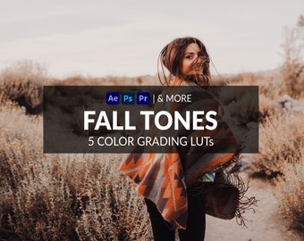 5 Fall Tones LUTs | Photo + Video | Warm, Moody, Landscape, Travel | ICC, CUBE, CSP, 3DL Formats Included | For Photoshop, Premiere & more