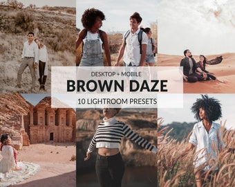 10 Brown Daze Lightroom Presets | Mobile + Desktop | Rich Colors, Bright, Travel, Blogger | Instagram Presets | Plus Adobe Camera Raw