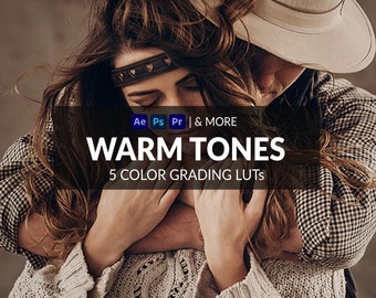 5 Warm Tones LUTs | Photo + Video | Warm, Bright, Urban, Blogger | ICC, CUBE, CSP, 3DL Formats Included | For Photoshop, Premiere & more