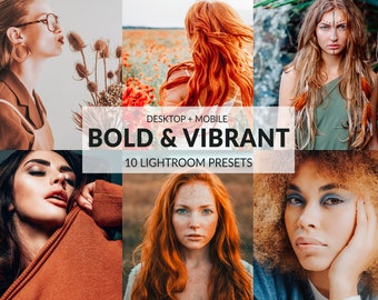 10 Bold & Vibrant Lightroom Presets | Mobile + Desktop | Rich colors, Vibrant, Bright, Blogger | Instagram Presets | Plus Adobe Camera Raw
