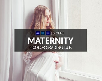 5 Maternity LUTs | Photo + Video | Bright, Soft, Moms, Babies | ICC, CUBE, CSP, 3DL Formats Included | For Photoshop, Premiere & more