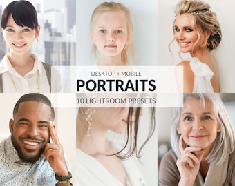 10 Portraits Lightroom Presets | Mobile + Desktop | Bright, Clean, Family, Kids, Bloggers | Instagram Presets | Plus Adobe Camera Raw