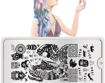 Plaque d'estampage pour les ongles du zodiaque chinois - MoYou London Nail Art