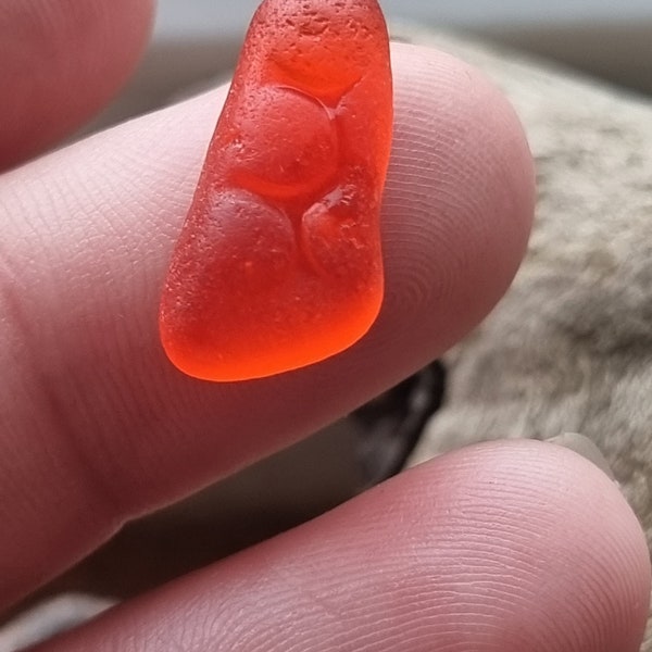 Orange sea glass, rare,red sea glass heart jewelery quality,genuine,vibrant orange sea glass.jewelery crafts,sea glass jewellery.seaheart.