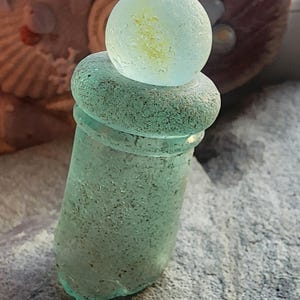 Sea glass marble,rare scottish beach finds,collectors item,sea glass marble,genuine sea glass,scottish sea glass,sea worn bottle neck.