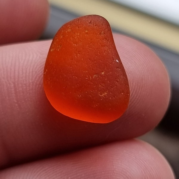 Orange sea glass, rare,red sea glass heart jewelery quality,genuine,vibrant orange sea glass.jewelery crafts,sea glass jewellery.rare.