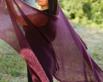 Wijn bruiloft sjaal / bruiloft Cape omslagdoek / Mohair Wrap / Winter bruiloft Wrap / warme bruids stal / grote sjaal / avond Wrap