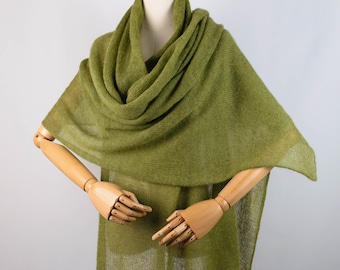 Bruiloft sjaal groen/bruiloft Cape sjaal/mohair wrap/winter bruiloft wrap/warme bruidsstola/grote sjaal/avond wrap