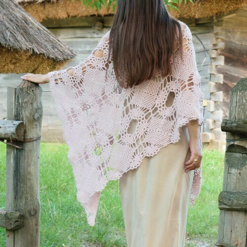 Extra Large Angora Crochet shops Shawl Scarf // Pink Crochet Lace Triangular Shawl //Warm Women Accessories // Perfect Gift for Mom //Evening Cape