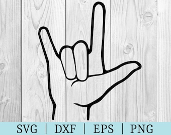 Download Asl I Love You Svg Etsy