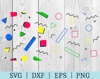 80's Seamless Pattern Bundle SVG | Vintage Clipart | Cut File Cricut | Seamless File | Svg Dxf Eps Png | Silhouette | Instant Download