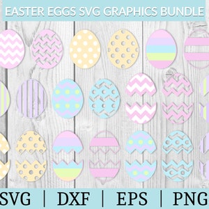 Easter Eggs Bundle SVG | Vector Clipart | Cut File | Easter File | Svg Dxf Eps Png | File for Silhouette | Instant Download | Easter