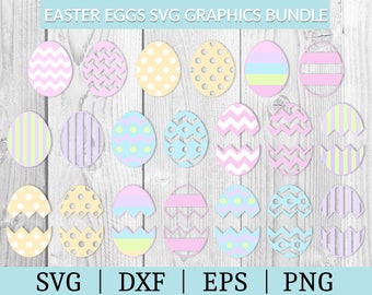 Easter Eggs Bundle SVG | Vector Clipart | Cut File | Easter File | Svg Dxf Eps Png | File for Silhouette | Instant Download | Easter