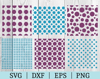 Polka Dot Seamless Pattern Bundle SVG | Dot Clipart | Cut File | Seamless File | Svg Dxf Eps Png | File for Silhouette | Instant Download