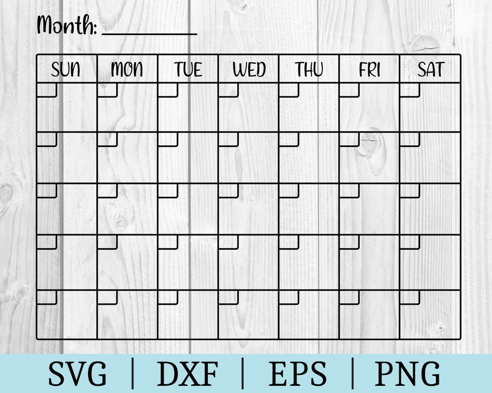 Planner Calendar SVG | Bullet Journal Clipart | Cut File Cricut ...