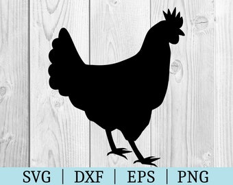 Chicken SVG | Animal Clipart | Cut File | Farm File | Svg Dxf Eps Png | File for Silhouette | Instant Download