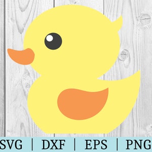 Anatra di gomma SVG / Clipart anatroccolo / File di taglio / File animale bambino / Svg Dxf Eps Png / File per Silhouette / Download istantaneo