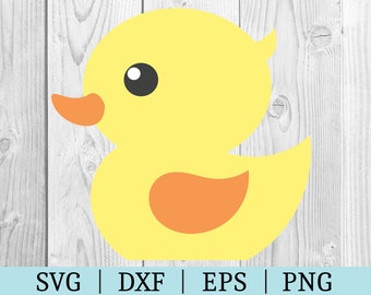 Rubber Duck SVG | Duckling Clipart | Cut File | Baby Animal File | Svg Dxf Eps Png | File for Silhouette | Instant Download
