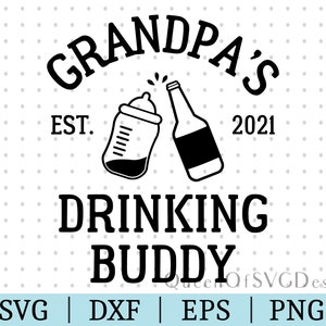 Amigo bebiendo del abuelo SVG / Vector Clipart / Archivo de corte / Archivo de humor / Svg Dxf Eps Png / Archivo para silueta / Descarga instantánea