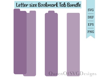 Letter Bookmark Tab Dividers Bundle SVG | Planning Clipart | Cut File Cricut | Journaling File | Svg Dxf Eps Png Pdf | Instant Download
