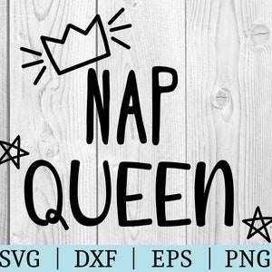 Nap Queen SVG | Vector Clipart | Bestand | knippen Humor Dossier | Svg Dxf Eps Png | Bestand voor Silhouette | Directe download | Grappige Svg |