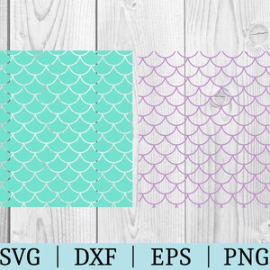 Mermaid Seamless Pattern Bundle SVG | Fish Scale Clipart | Cut File Cricut | Vector File | Svg Dxf Eps Png | Silhouette | Instant Download