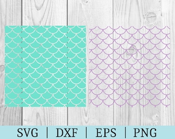 Mermaid Seamless Pattern Bundle SVG | Fish Scale Clipart | Cut File Cricut | Vector File | Svg Dxf Eps Png | Silhouette | Instant Download