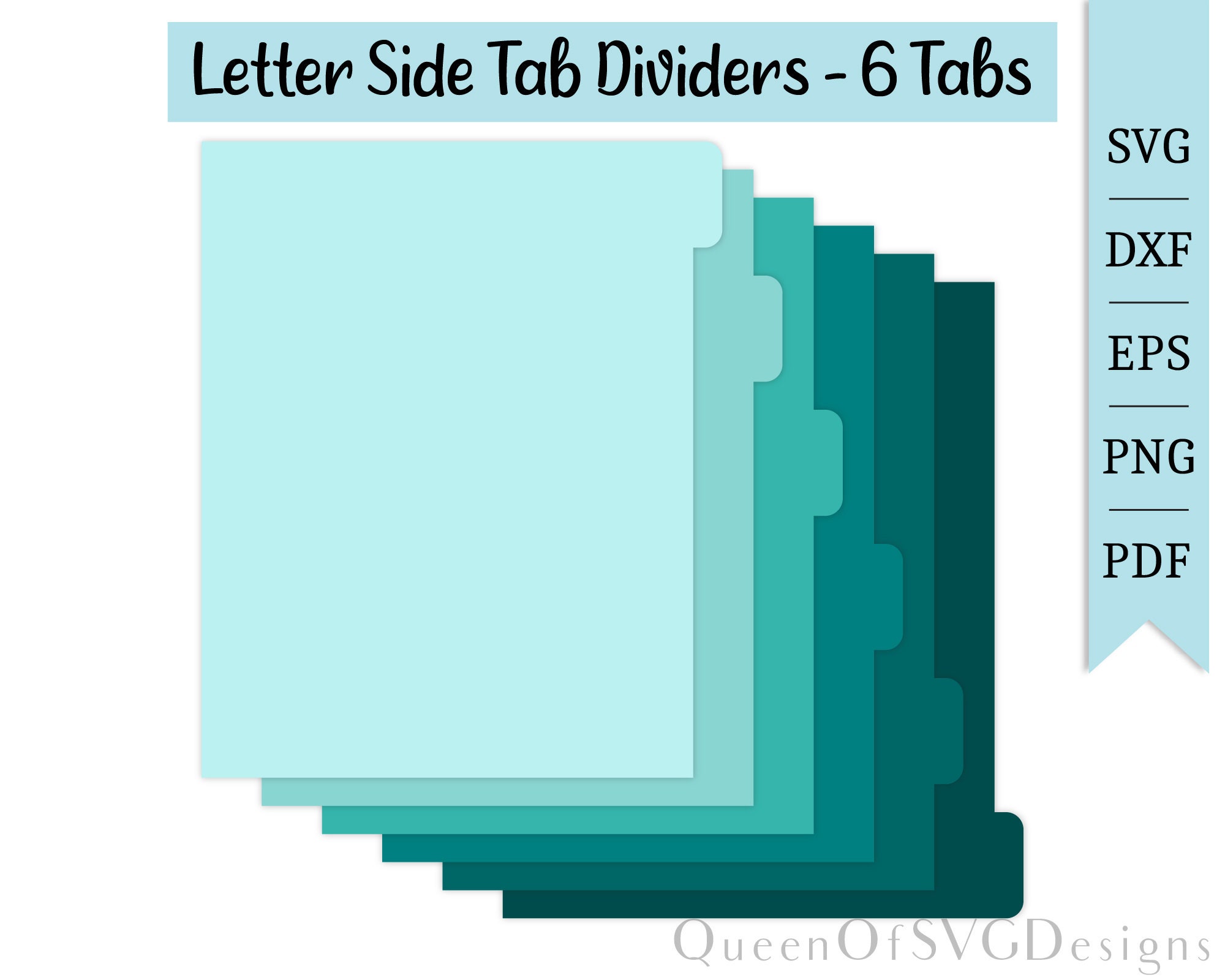 Joggles Watercolor 4 x 6 Tabbed Index Card Dividers Set [57162] 