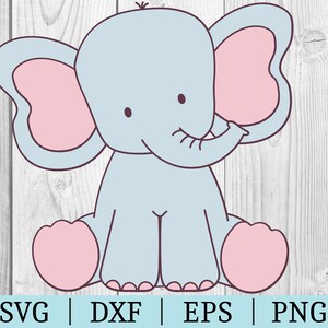 Baby Elephant SVG | Animal Clipart | Cut File | Baby Animal File | Svg Dxf Eps Png | File for Silhouette | Instant Download