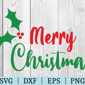 Merry Christmas SVG | Winter Clipart | Cut File | Quote File | Svg Dxf Eps Png | File for Silhouette | Instant Download