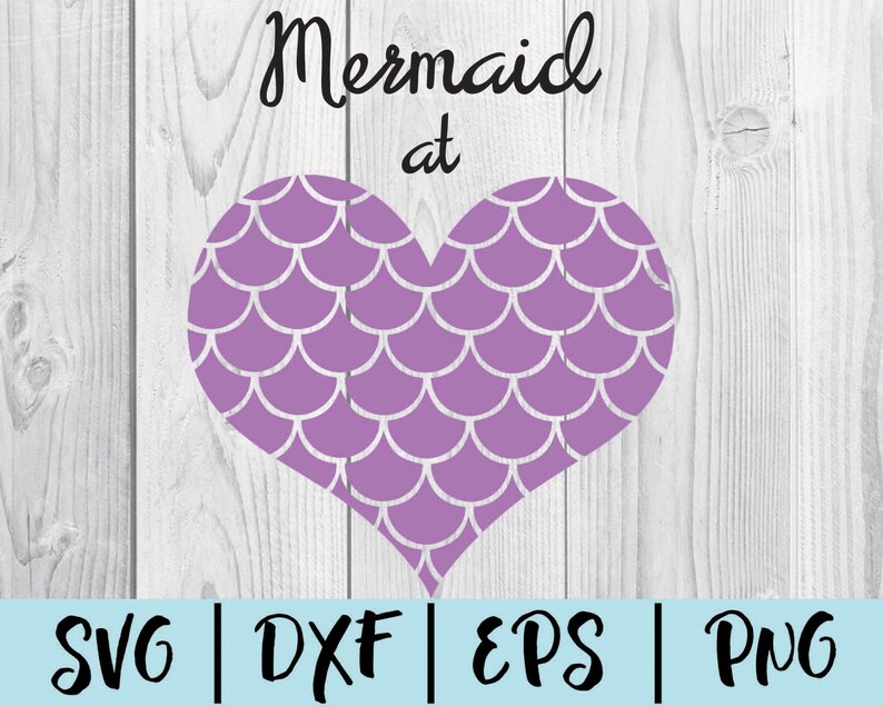 Mermaid Clipart Svg Dxf Eps Png Instant Download Mermaid at heart SVG File for Silhouette Mermaid File Cut File for Cricut