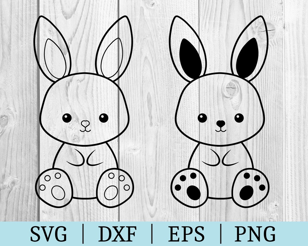 Bunny Bundle SVG Rabbit Clipart Cut File Animal File Svg Dxf Eps Png ...