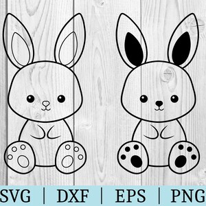 Bunny Bundle SVG / Rabbit Clipart / Cut File / Animal File / Svg Dxf Eps Png / File per Silhouette / Download istantaneo / Pasqua / Baby Shower