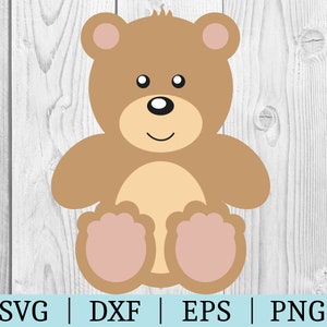 Teddy Bear SVG | Toy Clipart | Cut File | Baby File | Svg Dxf Eps Png | File for Silhouette | Instant Download