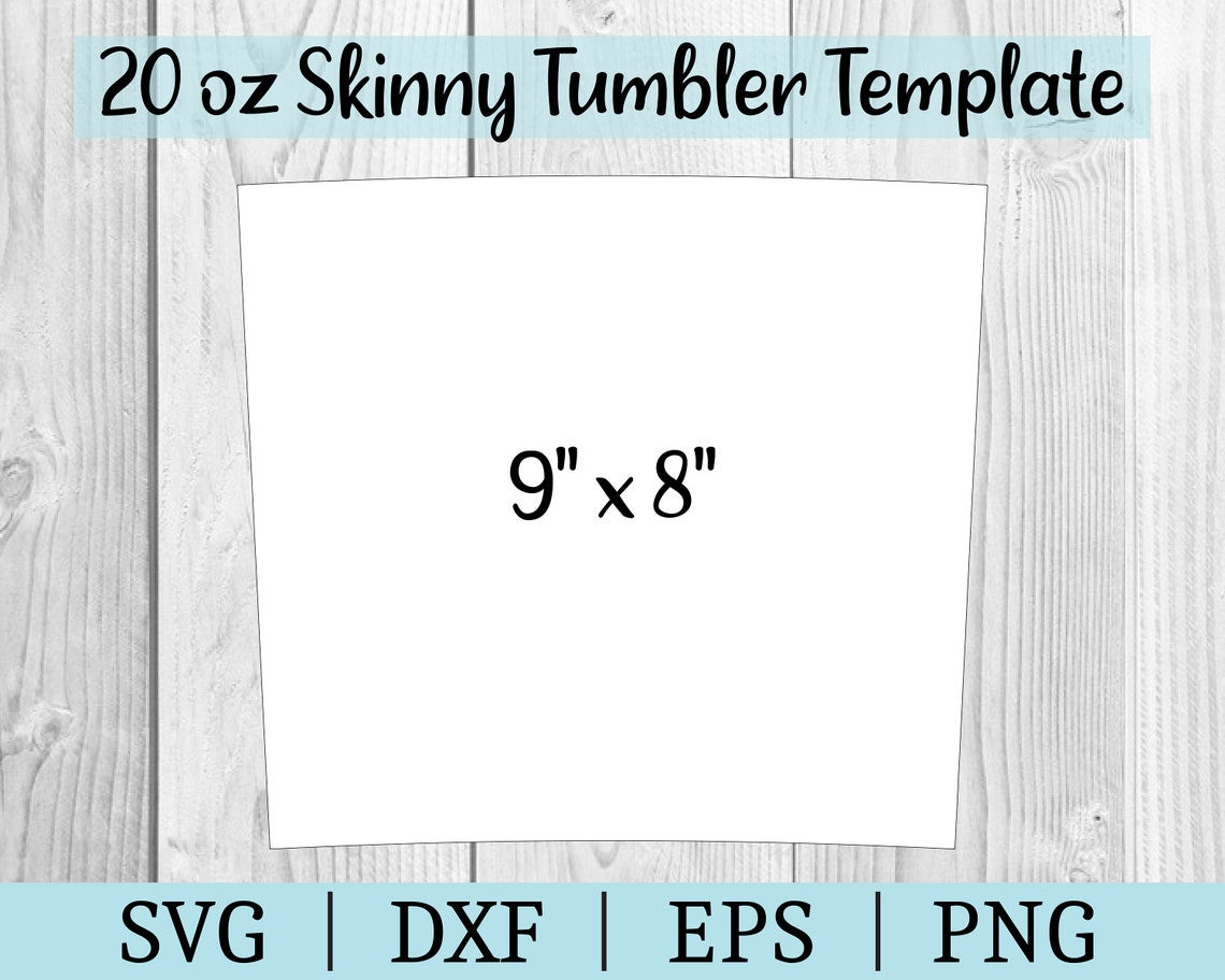 20 Oz Skinny Tumbler Template SVG Vector Clipart Cut File Etsy