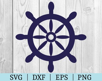 Ship Wheel SVG | Vector Clipart | Cut File | Nautical File | Svg Dxf Eps Png | File for Silhouette | Instant Download