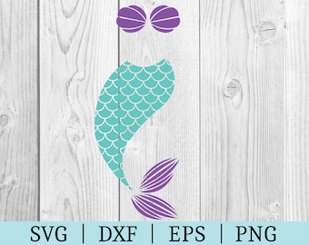 Mermaid SVG | Mermaid Clipart | Cut File | Mermaid File | Svg Dxf Eps Png | File for Silhouette | Instant Download