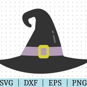 Chapéu de Bruxa SVG | Clipart vetorial | Arquivo de corte de outono | Arquivo de Halloween | Svg Dxf Eps Png | Arquivo para download instantâneo de silhueta |
